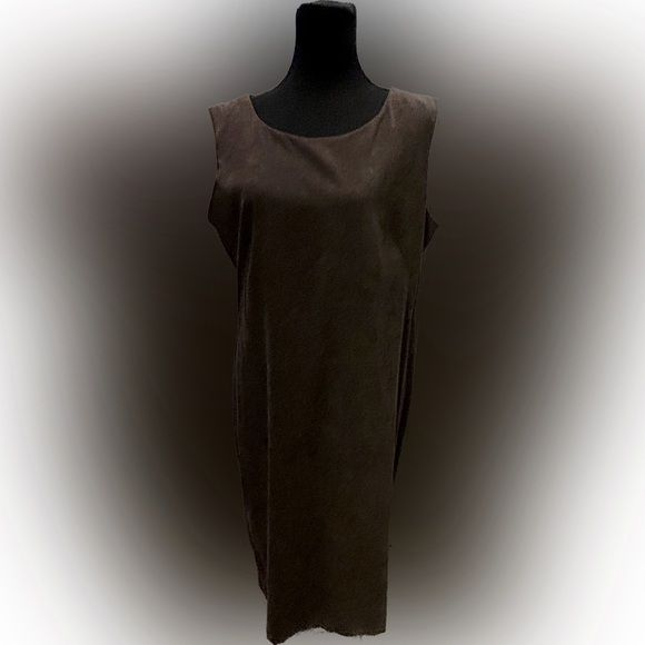 Leslie Fay Dresses & Skirts - VINTAGE LESLIE FAYE faux suede 16 Dress western D2